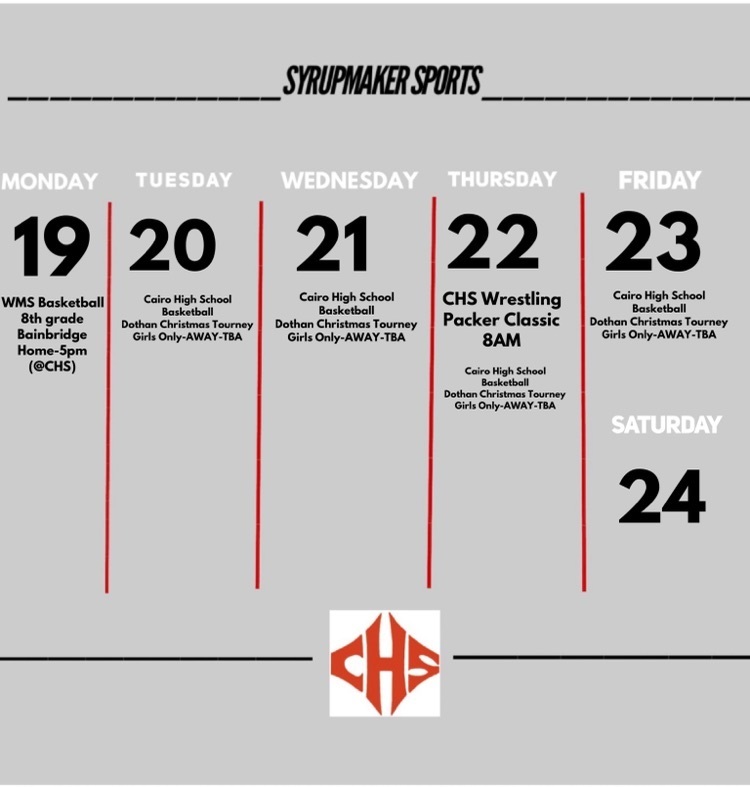 Sports Schedule 12/19-24