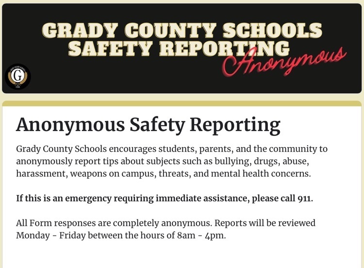 Anonymous Safety Reporting