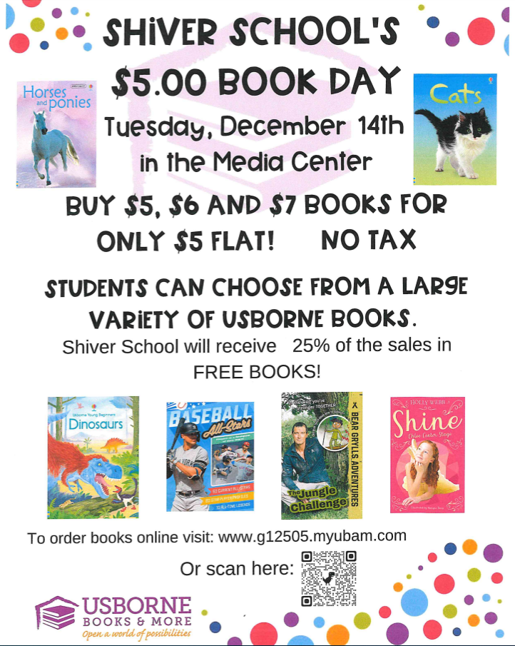 Flyer announcing Shiver's $5 book day