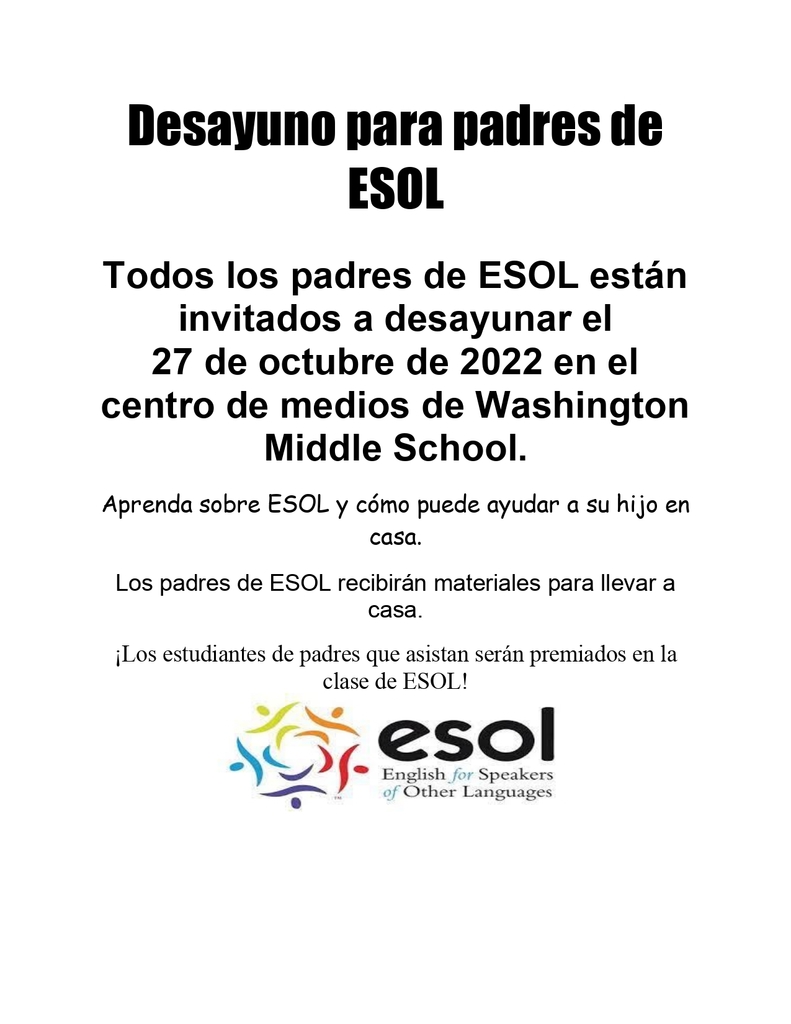 ESOL Title 3 Flyer Spanish