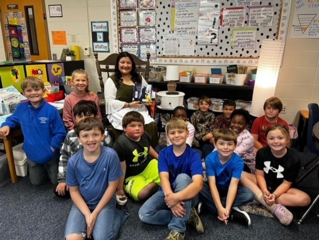 Mrs. Allen's class with "Chip"
